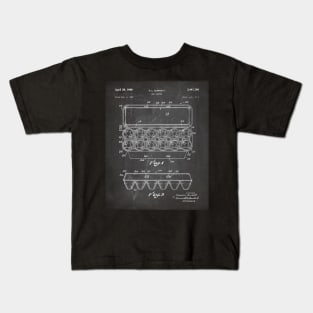 Egg Carton Patent - Kitchen Chef Farming Farmhouse Art - Black Chalkboard Kids T-Shirt